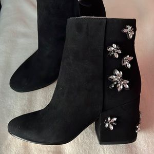 Sam Edelman Taye Black Gemstone Suede Boots